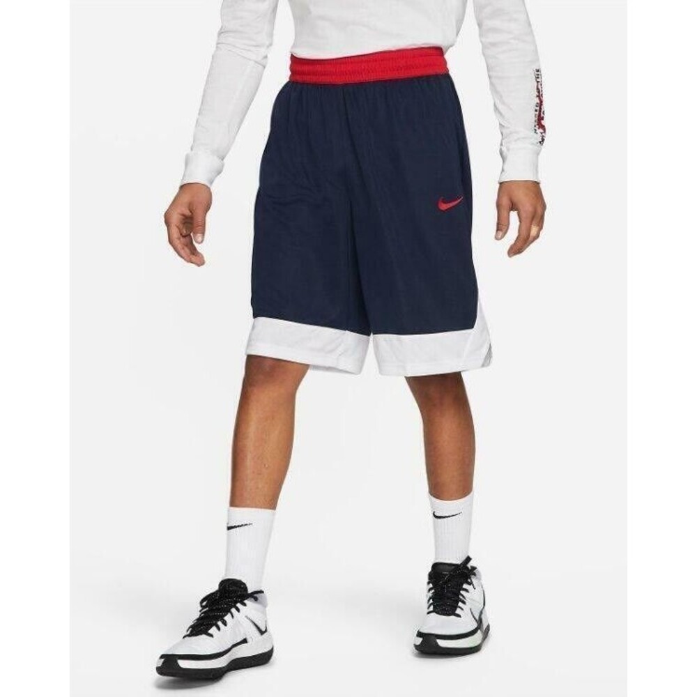 Nike Vintage Dazzle Basketball Shorts Blue Red White Soft Large